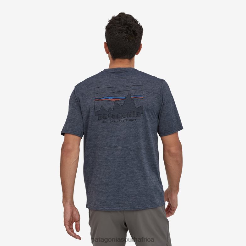Men Capilene Cool Daily Graphic Shirt 73 Skyline: Smolder Blue X-Dye Patagonia Apparel P6ZJ61858