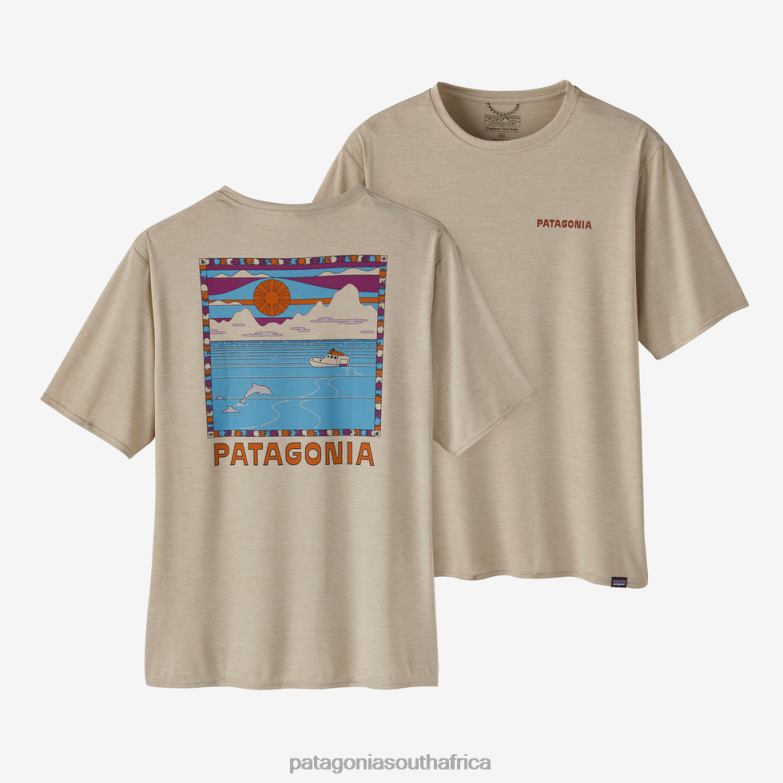 Men Capilene Cool Daily Graphic Shirt-Waters Summit Swell: Pumice X-Dye Patagonia Apparel P6ZJ61947