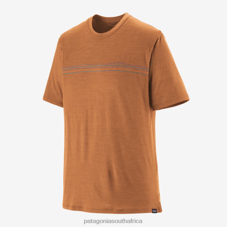 Men Capilene Cool Merino Graphic Shirt Fitz Roy Fader: Fertile Brown Patagonia Apparel P6ZJ62062
