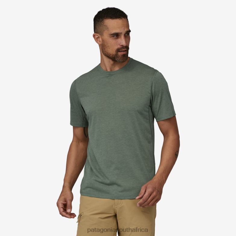 Men Capilene Cool Trail Shirt Hemlock Green Patagonia Apparel P6ZJ61964