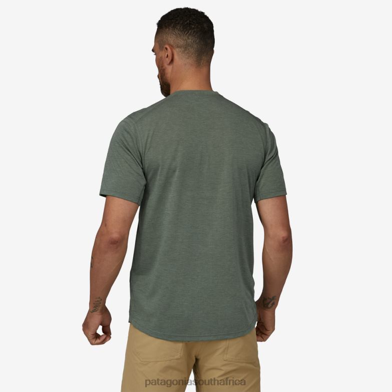 Men Capilene Cool Trail Shirt Hemlock Green Patagonia Apparel P6ZJ61964