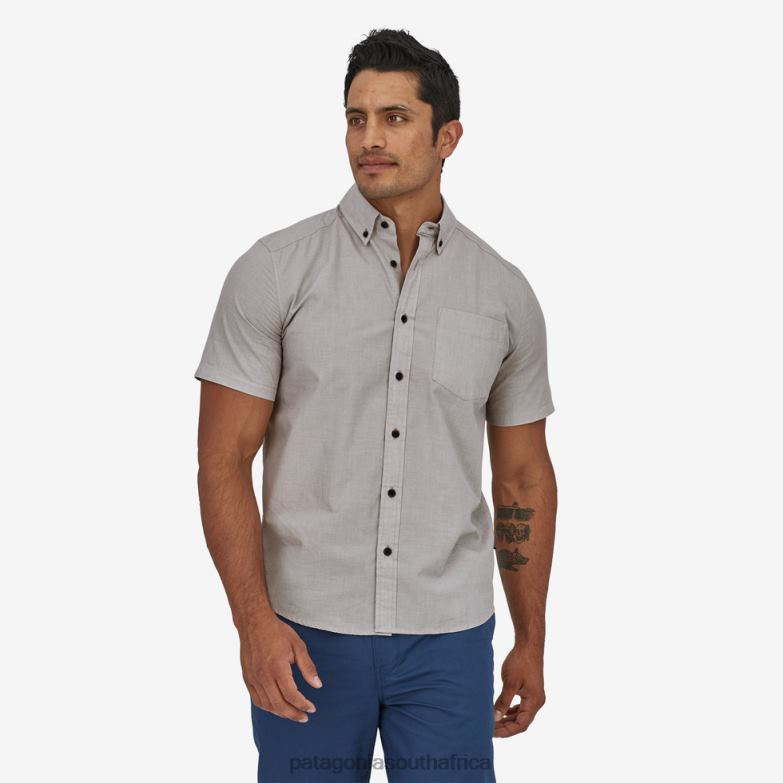 Men Daily Shirt Chambray: Salt Grey Patagonia Apparel P6ZJ62102