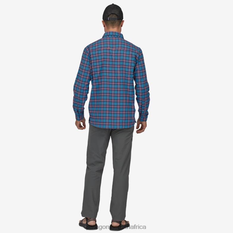 Men Early Rise Stretch Shirt On the Fly: Anacapa Blue Patagonia Apparel P6ZJ62160