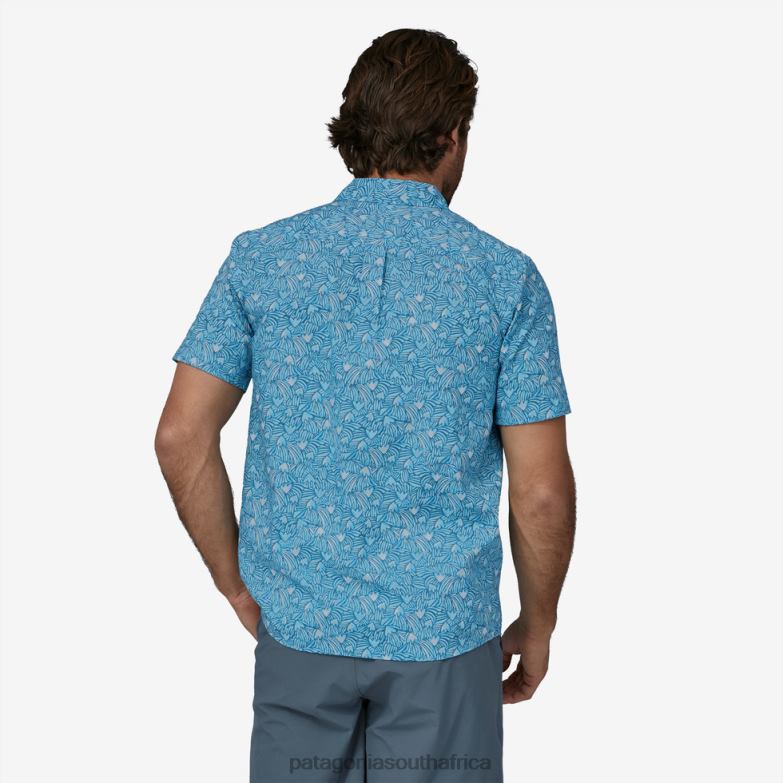 Men Go To Shirt Block Party: Lago Blue Patagonia Apparel P6ZJ61921