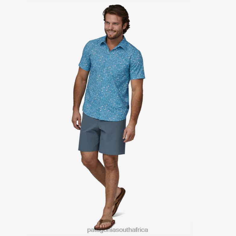 Men Go To Shirt Block Party: Lago Blue Patagonia Apparel P6ZJ61921