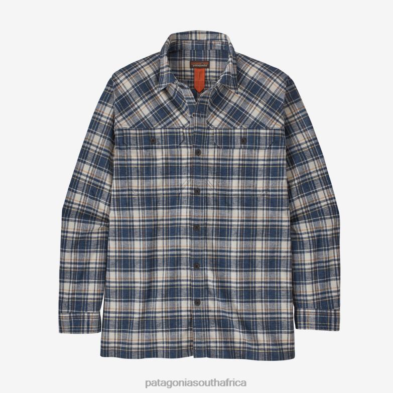 Men Light Farrier's Shirt Arroyo Plaid: Stone Blue Patagonia Apparel P6ZJ61993