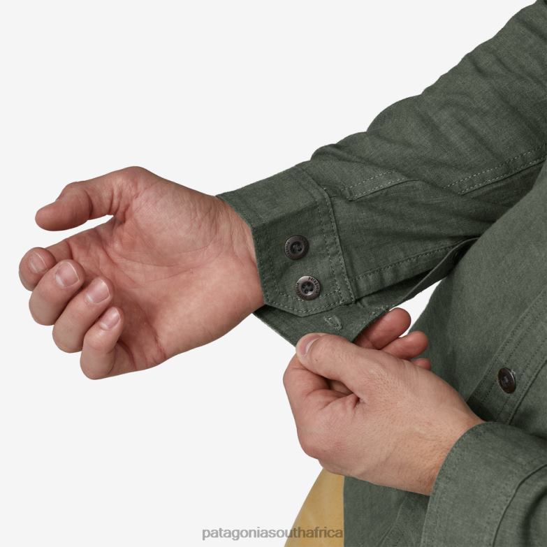 Men Light Farrier's Shirt Arroyo Plaid: Stone Blue Patagonia Apparel P6ZJ61993