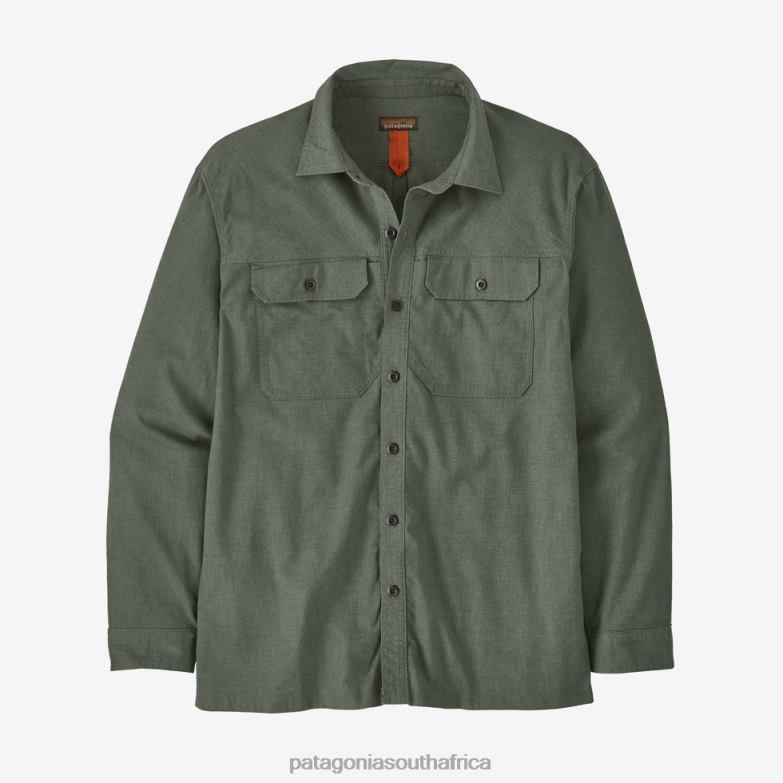 Men Light Farrier's Shirt Whole Weave: Hemlock Green Patagonia Apparel P6ZJ61994