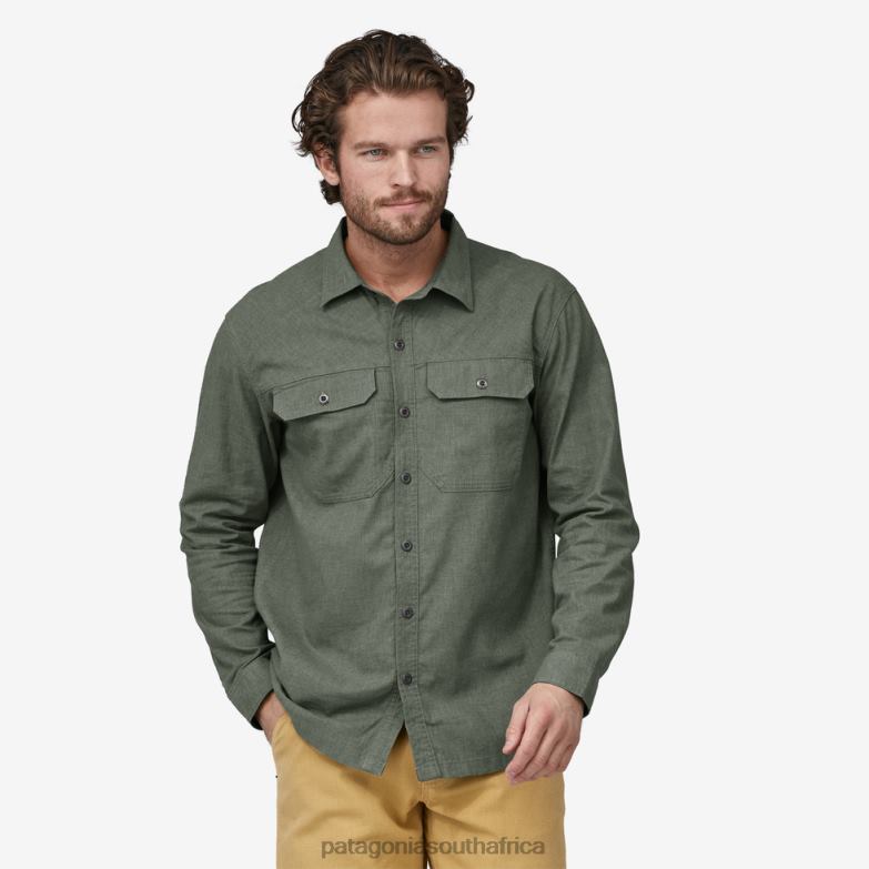 Men Light Farrier's Shirt Whole Weave: Hemlock Green Patagonia Apparel P6ZJ61994