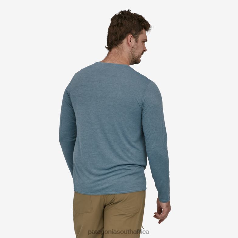 Men Long-Sleeved Capilene Cool Daily Graphic Shirt Spirited Seasons: Feather Grey Patagonia Apparel P6ZJ61988