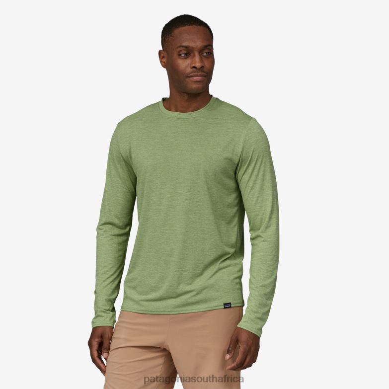 Men Long-Sleeved Capilene Cool Daily Shirt Salvia Green - Dark Salvia Green X-Dye Patagonia Apparel P6ZJ61897