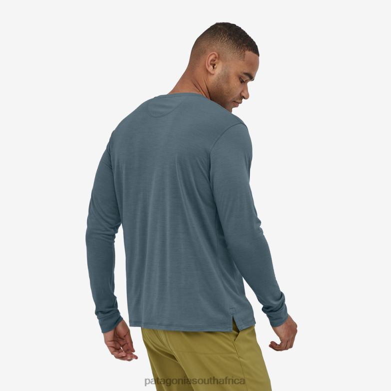 Men Long-Sleeved Capilene Cool Merino Shirt Fertile Brown Patagonia Apparel P6ZJ62017