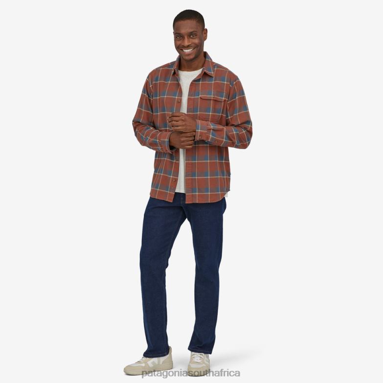 Men Long-Sleeved Cotton in Conversion Lightweight Fjord Flannel Shirt Graft: Sisu Brown Patagonia Apparel P6ZJ62069