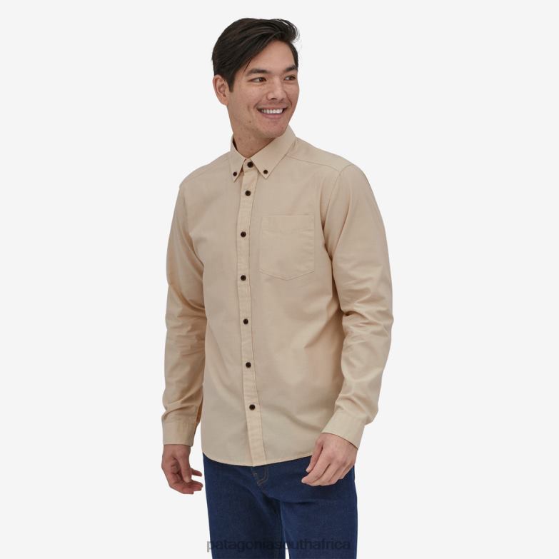 Men Long-Sleeved Daily Shirt Chambray: Oar Tan Patagonia Apparel P6ZJ62200