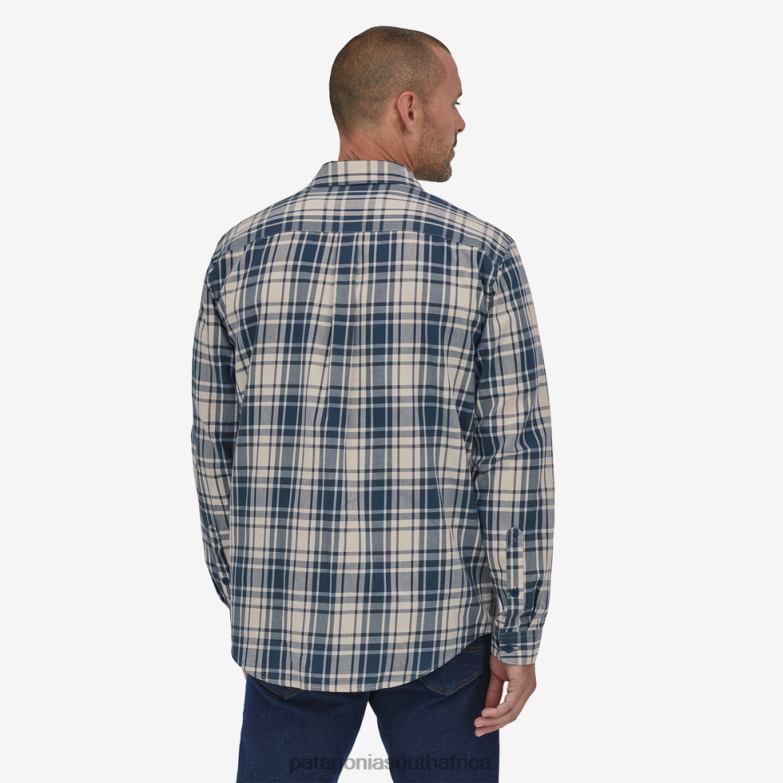 Men Long-Sleeved Pima Cotton Shirt Monad: Tidepool Blue Patagonia Apparel P6ZJ62248