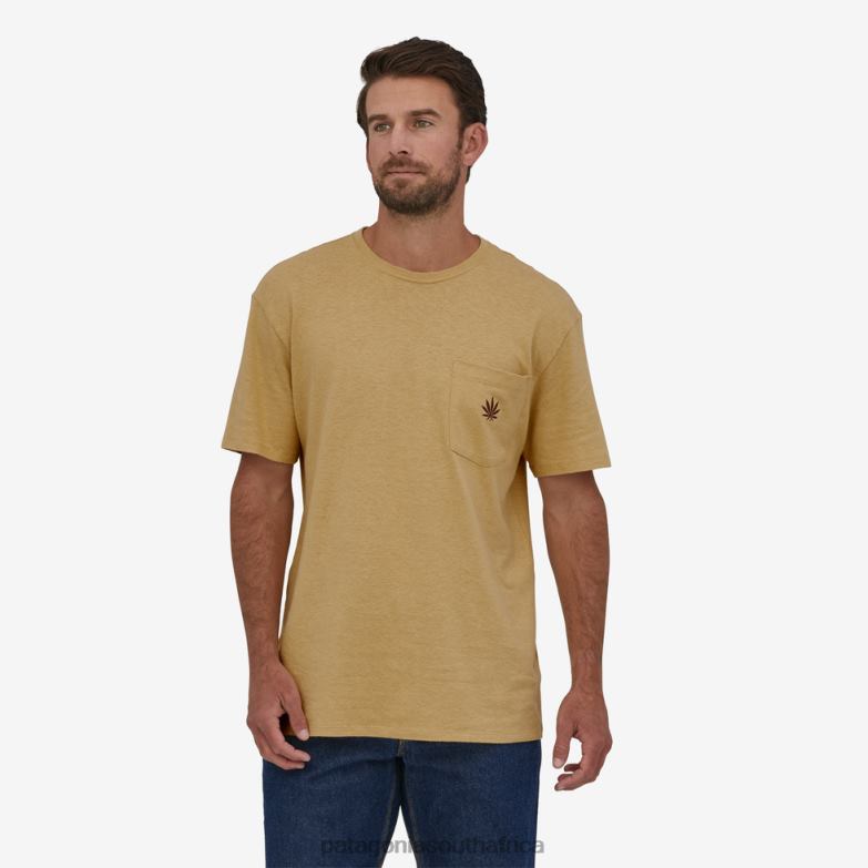 Men Work Pocket Tee Shirt Hemp Leaf: Sespe Tan Patagonia Apparel P6ZJ61943