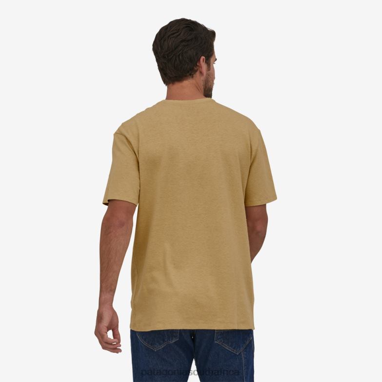 Men Work Pocket Tee Shirt Hemp Leaf: Sespe Tan Patagonia Apparel P6ZJ61943