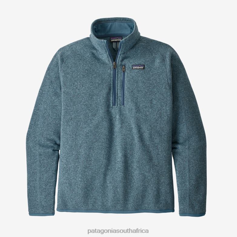 Men Better Sweater 1/4-Zip Fleece Pigeon Blue Patagonia Apparel P6ZJ61534
