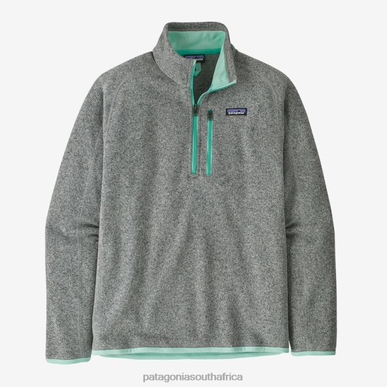 Men Better Sweater 1/4-Zip Fleece Stonewash w/Early Teal Patagonia Apparel P6ZJ61529