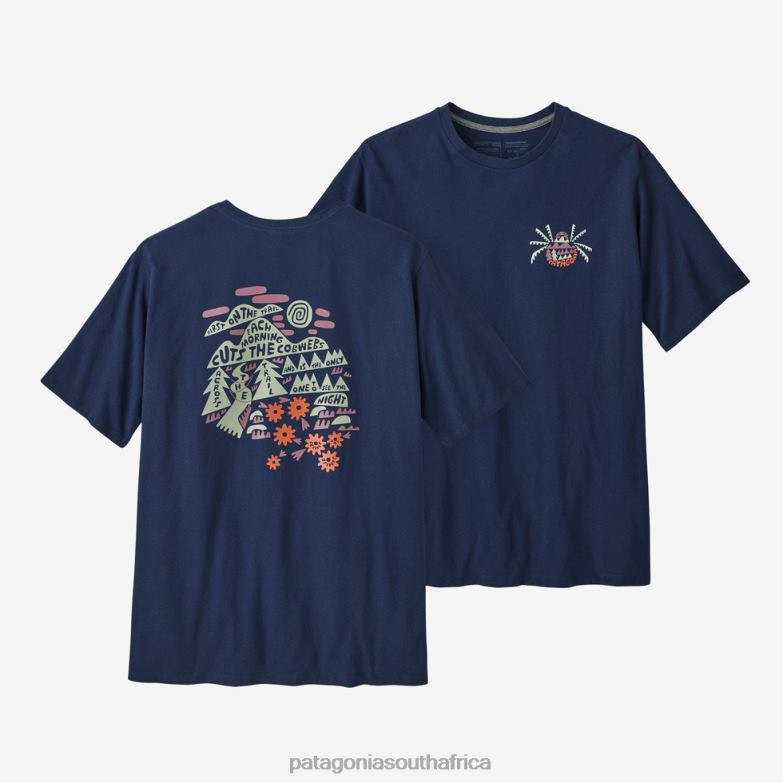 Men Across the Trail Responsibili-Tee Lagom Blue Patagonia Apparel P6ZJ62178