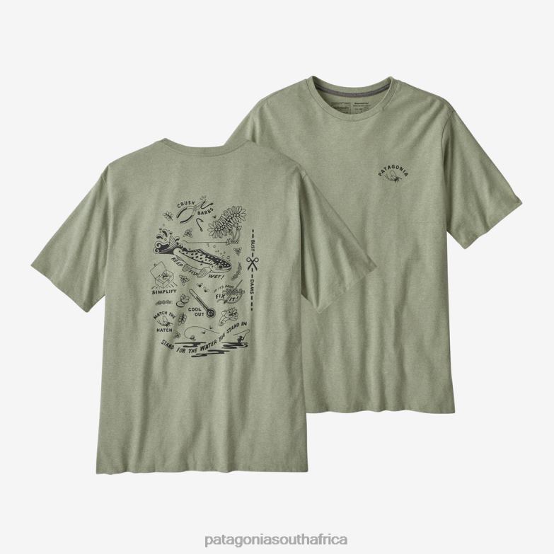 Men Action Angler Responsibili-Tee Salvia Green Patagonia Apparel P6ZJ62169