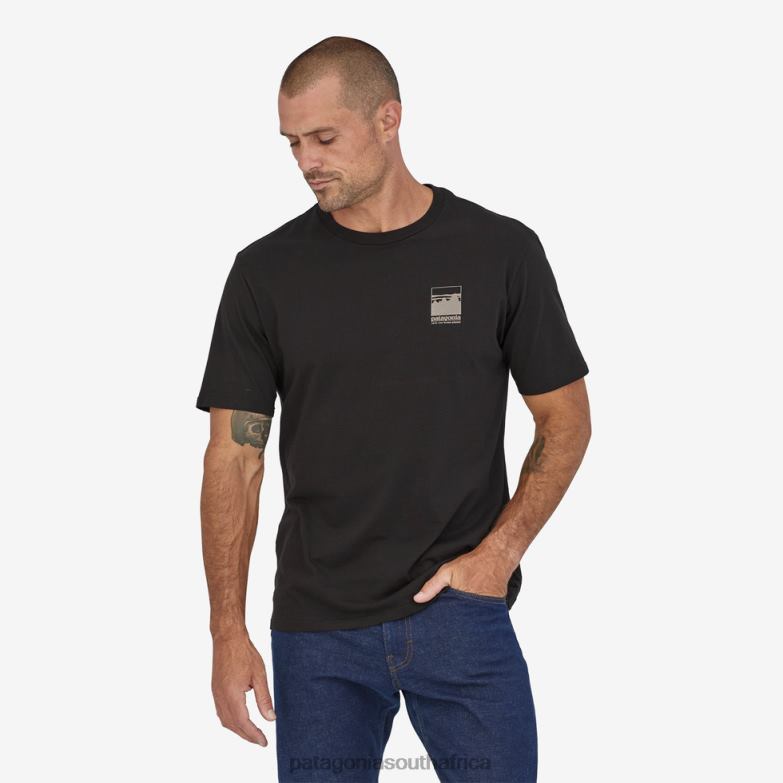 Men Alpine Icon Regenerative Organic Certified Cotton T-Shirt Black Patagonia Apparel P6ZJ62241