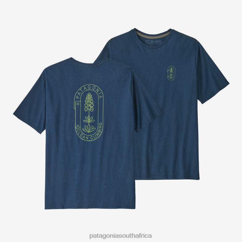 Men Clean Climb Trade Responsibili-Tee Clean Climb Bloom: Tidepool Blue Patagonia Apparel P6ZJ62128