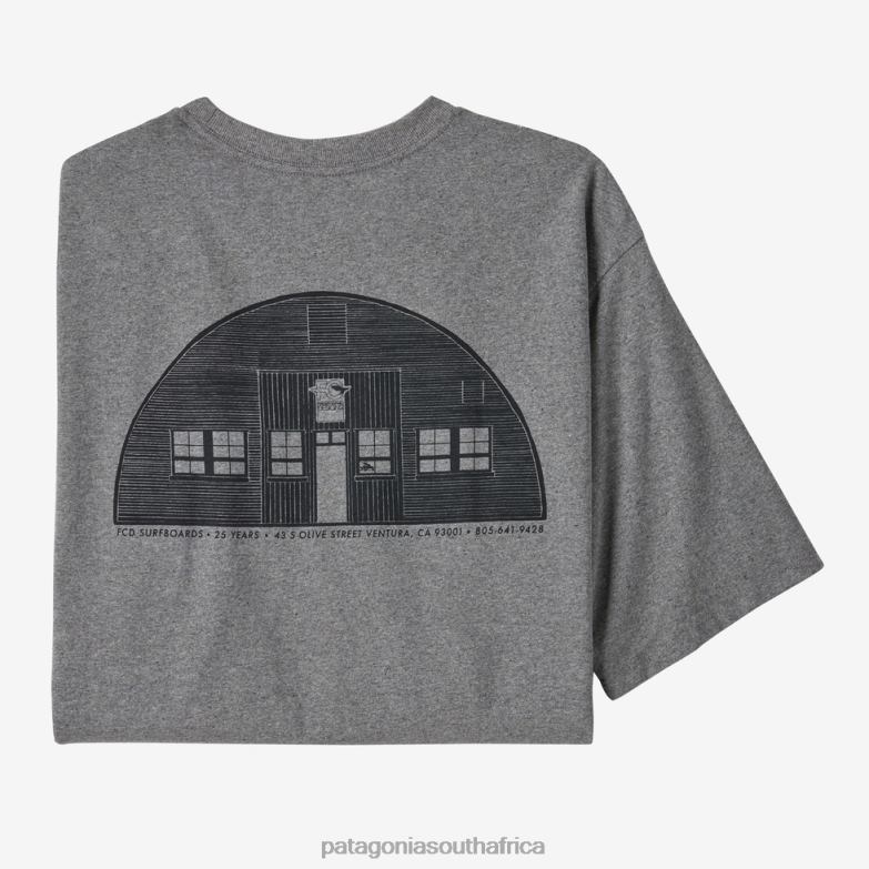 Men FCD 25 Years Pocket Responsibili-Tee Quonset: Gravel Heather Patagonia Apparel P6ZJ62176