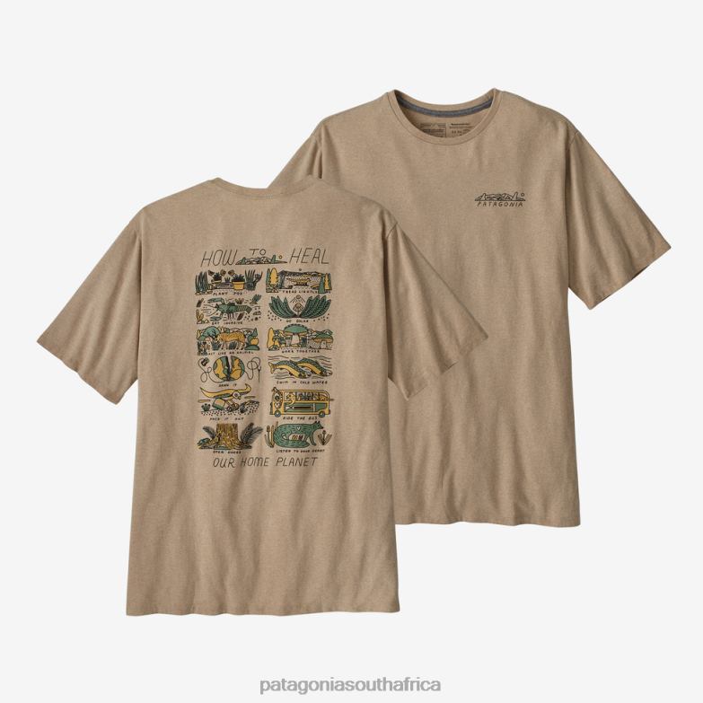 Men How to Heal Responsibili-Tee Oar Tan Patagonia Apparel P6ZJ62228