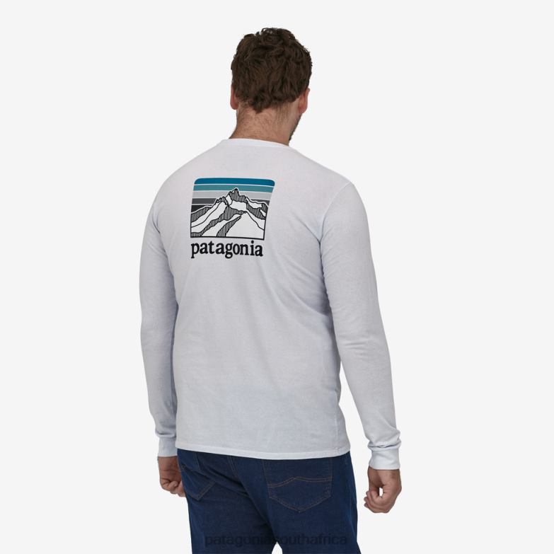 Men Long-Sleeved Line Logo Ridge Responsibili-Tee Ink Black Patagonia Apparel P6ZJ62086
