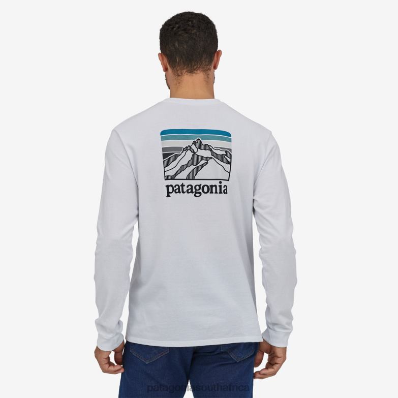 Men Long-Sleeved Line Logo Ridge Responsibili-Tee Ink Black Patagonia Apparel P6ZJ62086