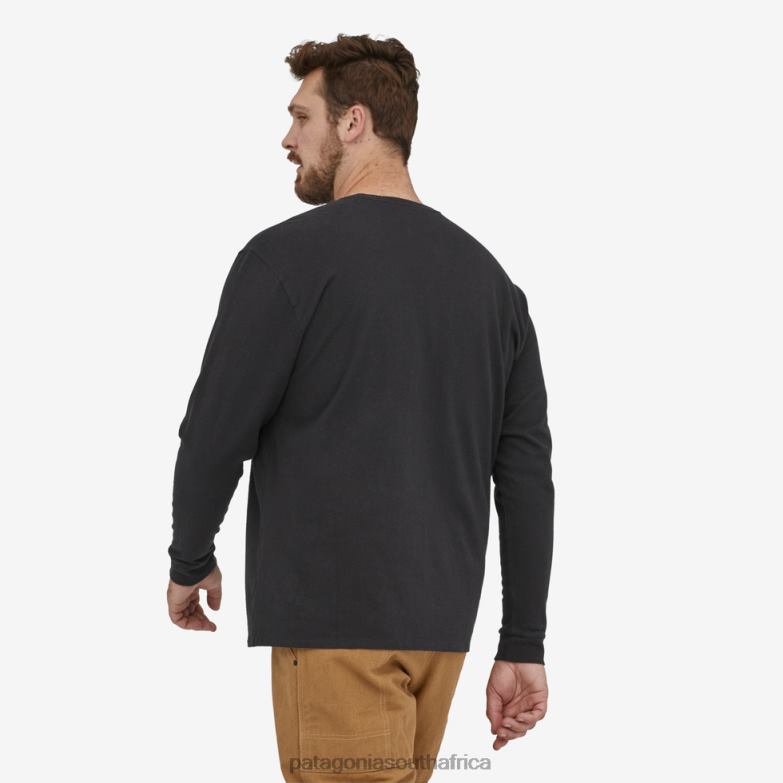 Men Long-Sleeved Work Pocket T-Shirt Bayou Blue Patagonia Apparel P6ZJ62083