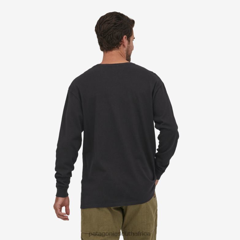 Men Long-Sleeved Work Pocket T-Shirt Bayou Blue Patagonia Apparel P6ZJ62083