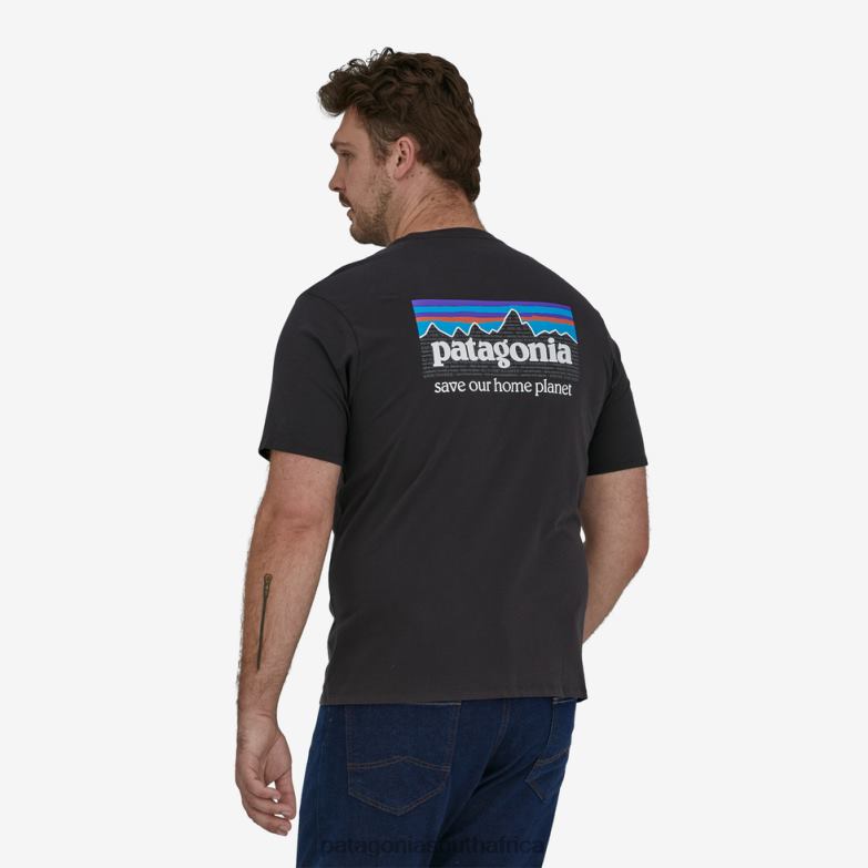 Men P-6 Mission Organic T-Shirt Wavy Blue Patagonia Apparel P6ZJ62032