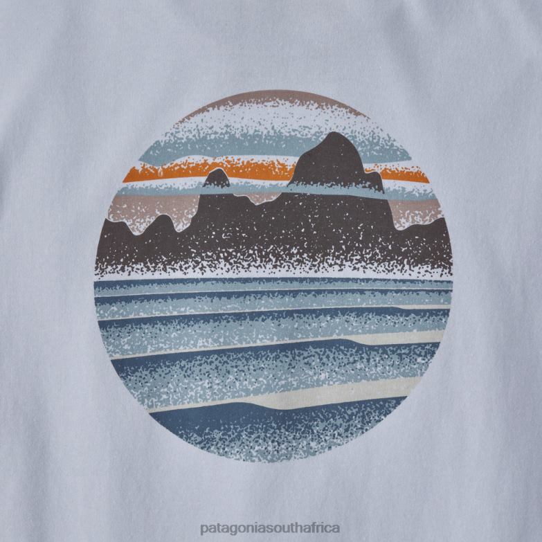 Men Skyline Stencil Responsibili-Tee White Patagonia Apparel P6ZJ62021