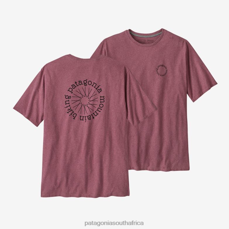 Men Spoke Stencil Responsibili-Tee Evening Mauve Patagonia Apparel P6ZJ62119