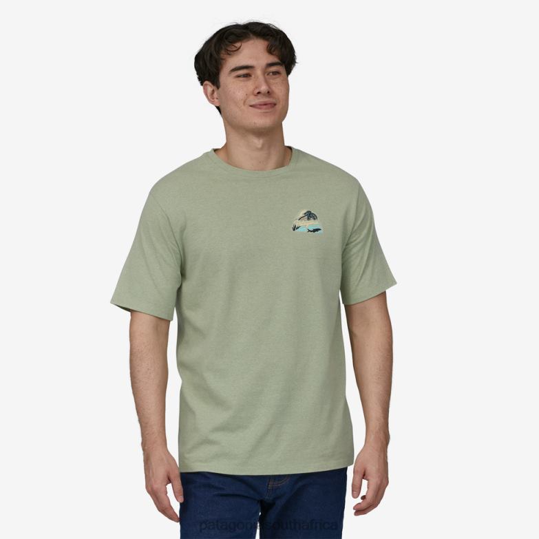 Men Take a Stand Responsibili-Tee Bayou Badge: Salvia Green Patagonia Apparel P6ZJ62187
