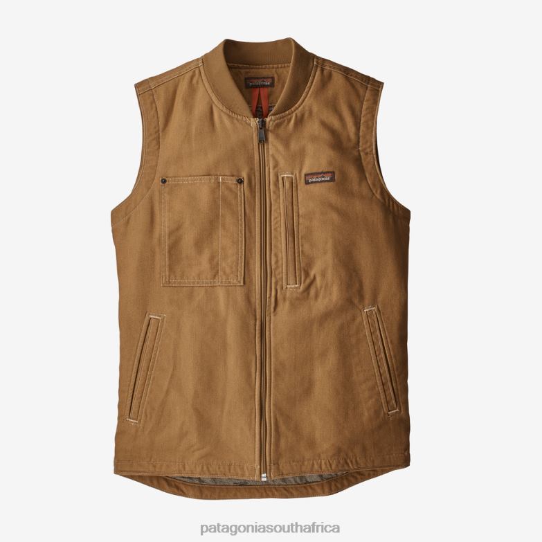 Men All Seasons Hemp Canvas Vest Coriander Brown Patagonia Apparel P6ZJ61622