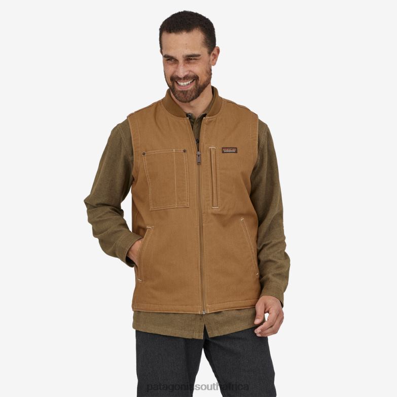 Men All Seasons Hemp Canvas Vest Coriander Brown Patagonia Apparel P6ZJ61622