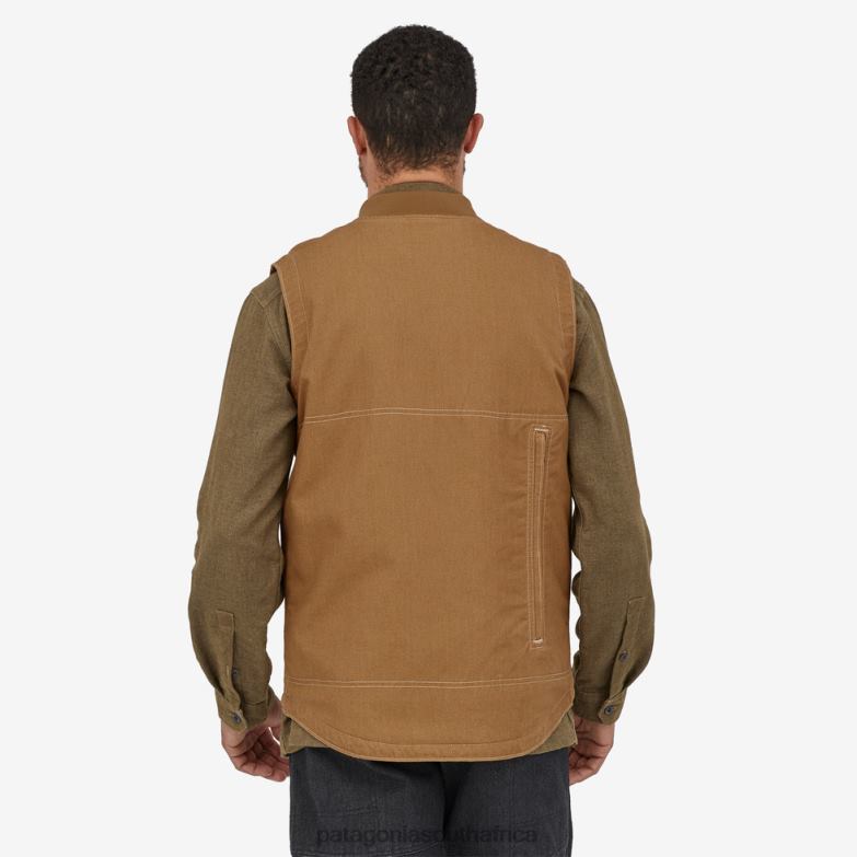 Men All Seasons Hemp Canvas Vest Coriander Brown Patagonia Apparel P6ZJ61622