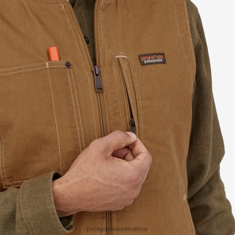 Men All Seasons Hemp Canvas Vest Coriander Brown Patagonia Apparel P6ZJ61622