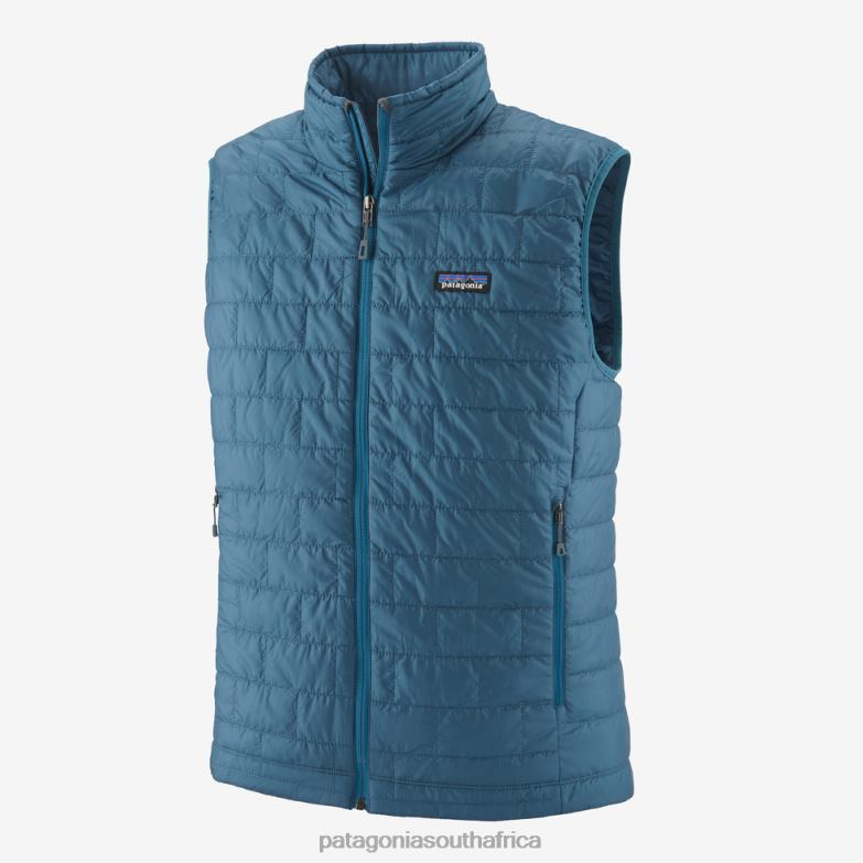 Men Nano Puff Vest Wavy Blue Patagonia Apparel P6ZJ61464
