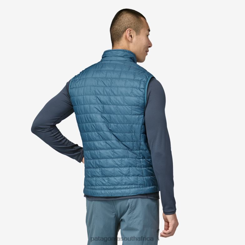 Men Nano Puff Vest Wavy Blue Patagonia Apparel P6ZJ61464