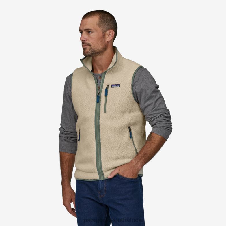 Men Retro Pile Fleece Vest Dark Natural Patagonia Apparel P6ZJ61583
