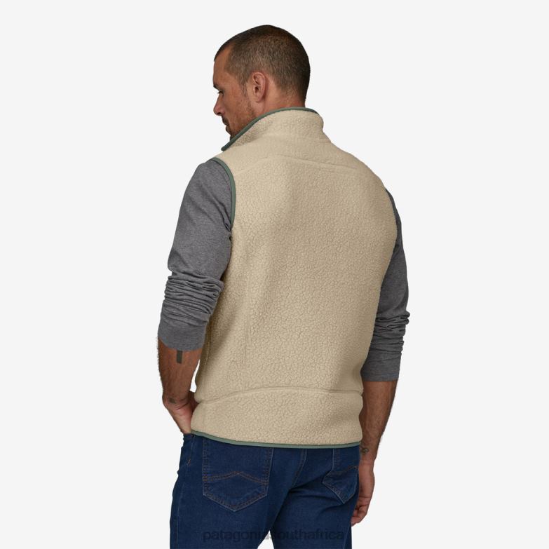 Men Retro Pile Fleece Vest Dark Natural Patagonia Apparel P6ZJ61583