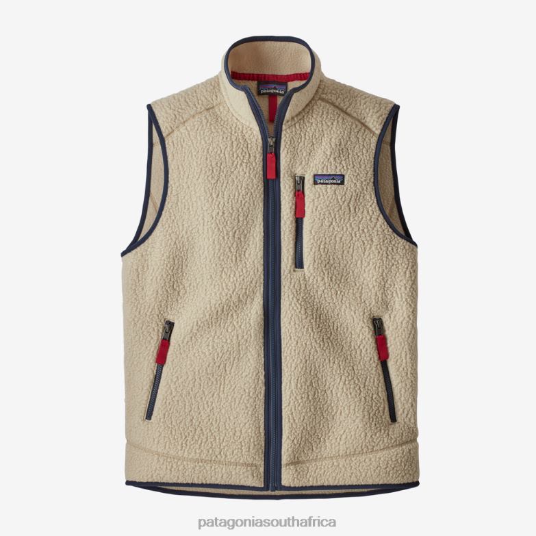 Men Retro Pile Fleece Vest El Cap Khaki Patagonia Apparel P6ZJ61580