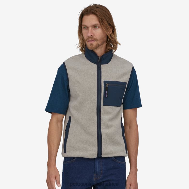 Men Synchilla Fleece Vest Oatmeal Heather Patagonia Apparel P6ZJ61615