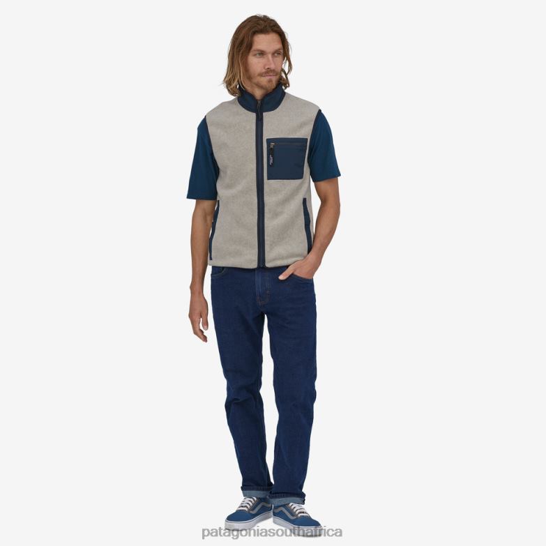 Men Synchilla Fleece Vest Oatmeal Heather Patagonia Apparel P6ZJ61615