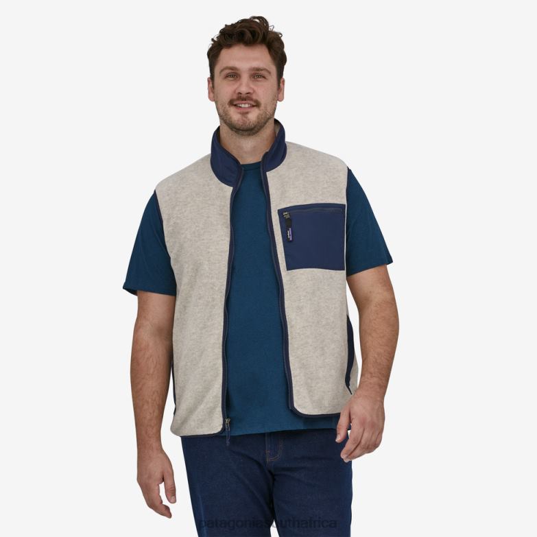 Men Synchilla Fleece Vest Oatmeal Heather Patagonia Apparel P6ZJ61615