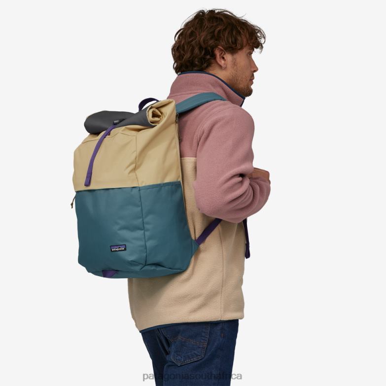 Unisex Fieldsmith Roll-Top Pack 30L Patchwork: Tasmanian Teal Patagonia Accessories P6ZJ63237